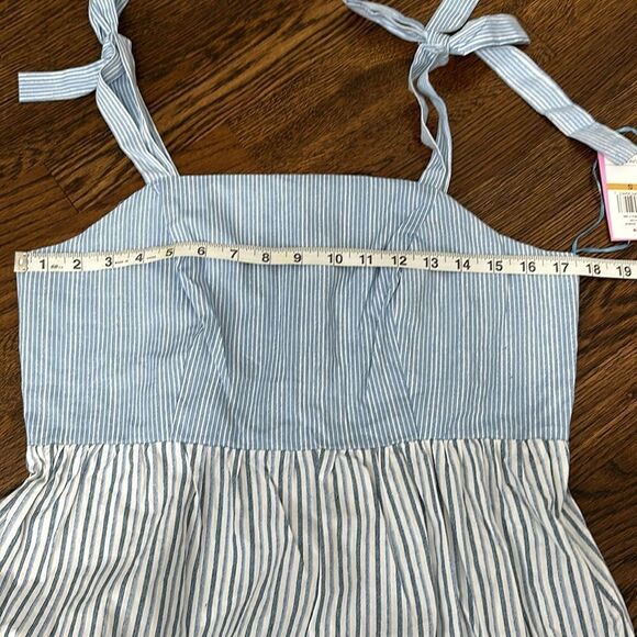 Riley & Rae Blue and White Striped Tiered Maxi Sundress - Size Small - Picture 6 of 12